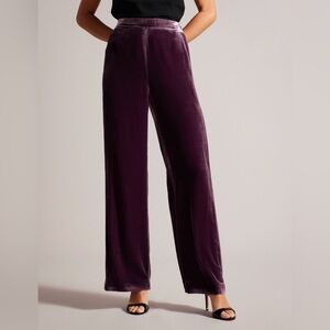 Ted Baker Tansyat Velvet Blend Wide Leg Trousers
